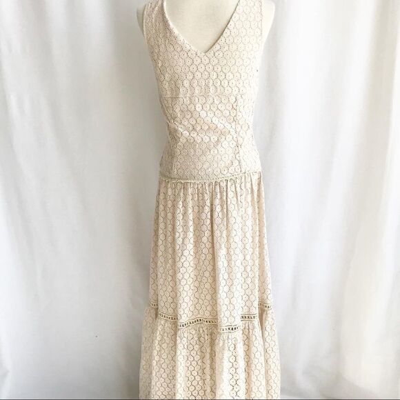 Anthropologie Current Air Lace Boho Maxi Dress XS - Picture 9 of 11